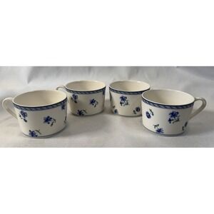 vintage Mikasa Ultima+ fine china teacups in the "Blue Medley"
